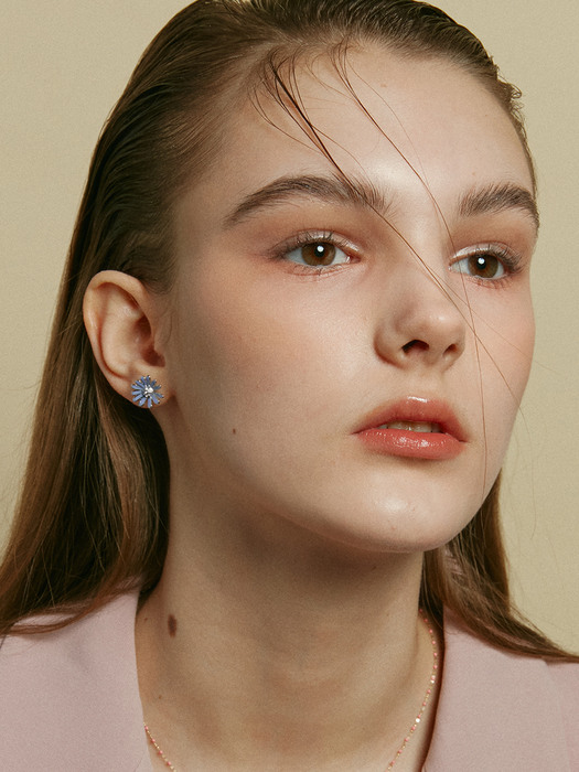 Blue Margaret Post Earring