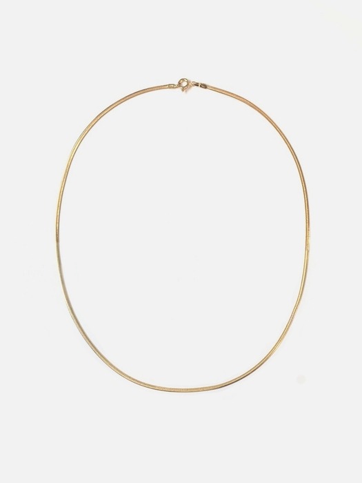 [Silver] Thick Flat Chain Necklace