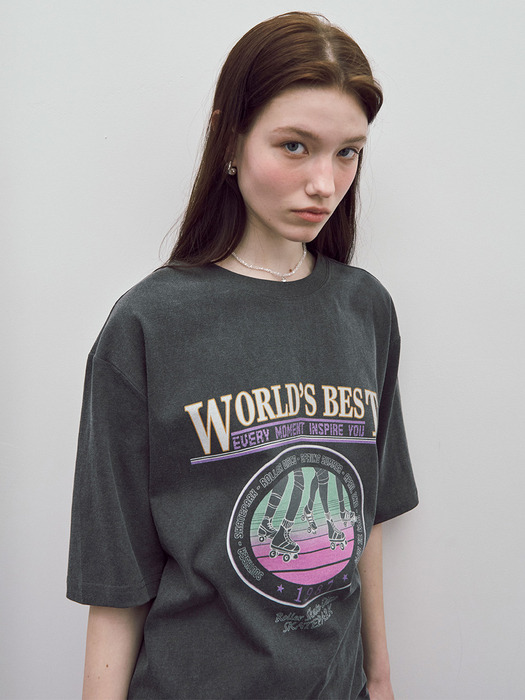Oversized World Best Print T-shirt VW2SE116_2color