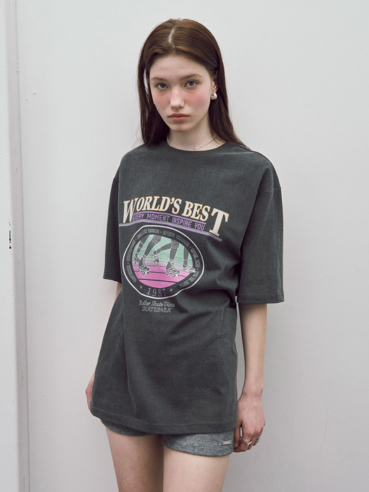 Oversized World Best Print T-shirt VW2SE116_2color