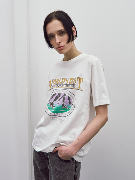 Oversized World Best Print T-shirt VW2SE116_2color