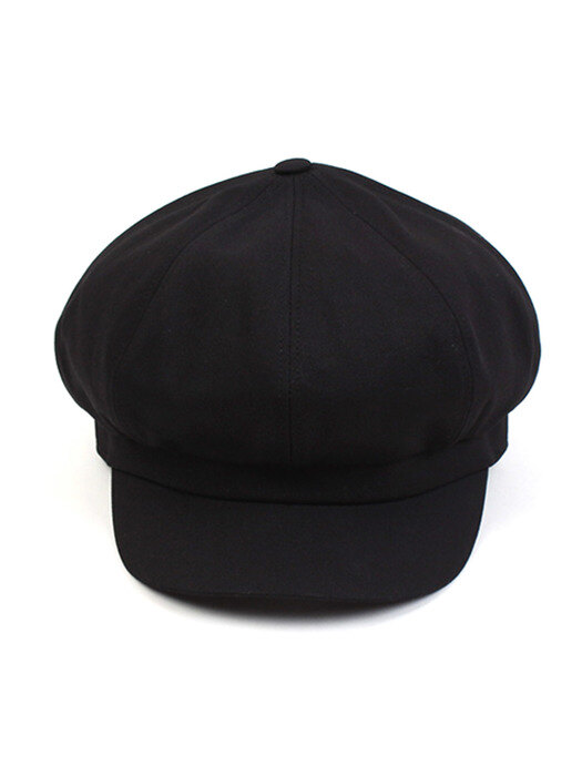 Belted Cotton Black Newsboy Cap 뉴스보이캡