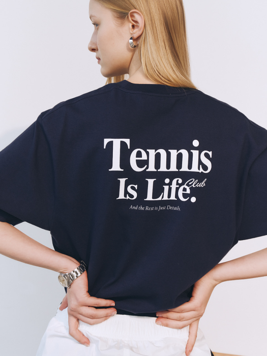 UNISEX SPORTING IS LIFE T-SHIRT FRENCH NAVY_UDTS1E114N2