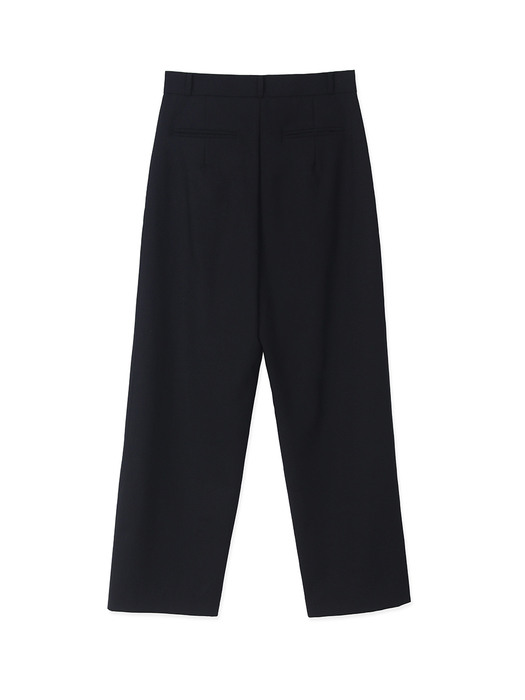 SEMIWIDE WOOL TROUSER BLACK