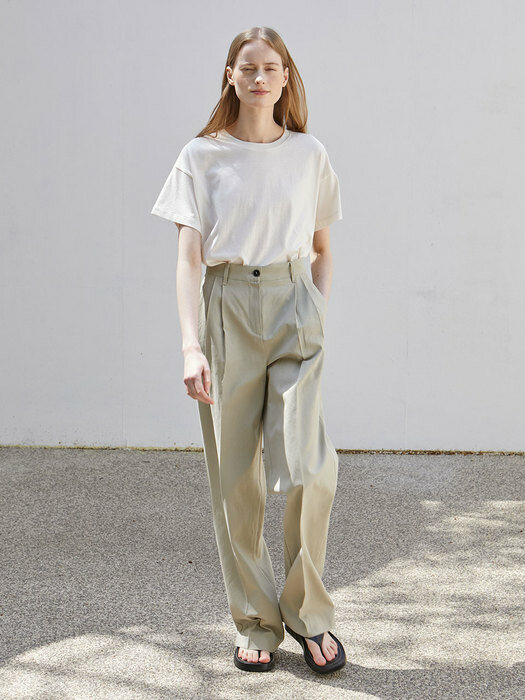 Tencel Loose Fit Pants - Khaki