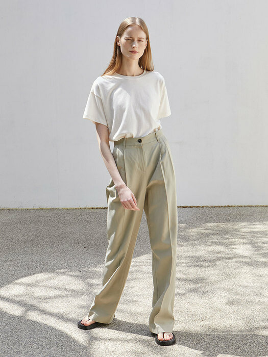 Tencel Loose Fit Pants - Khaki