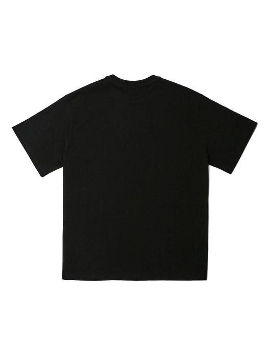[UNISEX] 오드아이 하이키 티셔츠 블랙