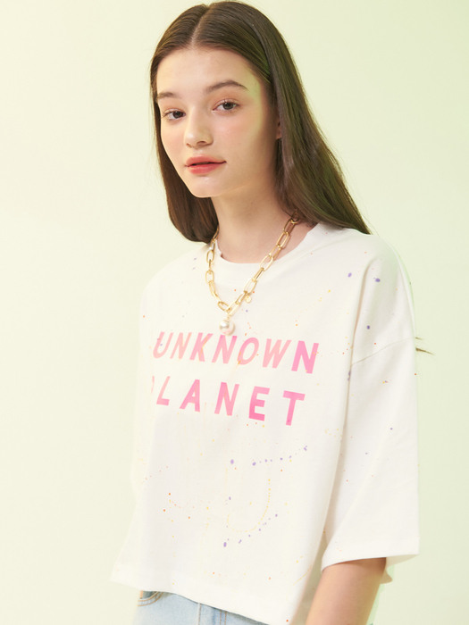 planet-123 Painting crop tee_white