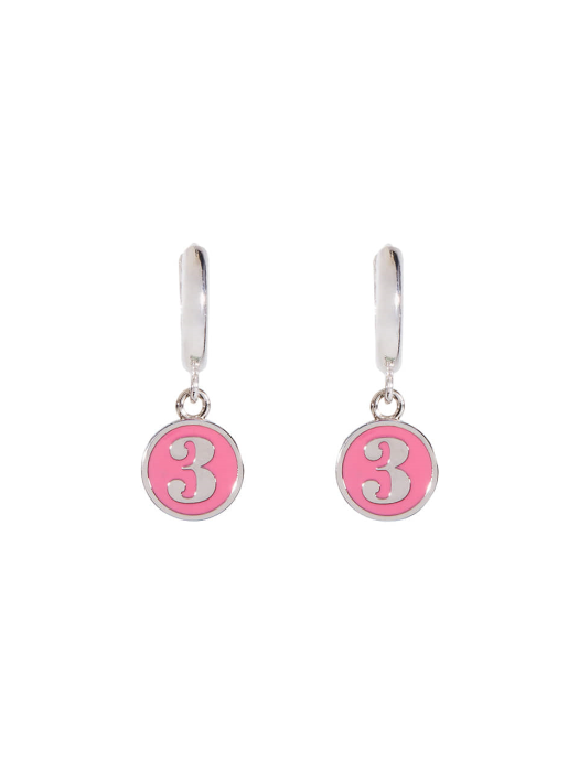 Tri / No.3 basic earring / Pink