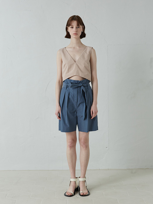 Belted Two-Tuck Shorts  (JUSS301-50)