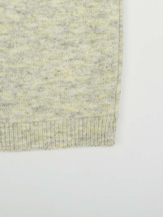 pastel knit skirt_oatmeal yellow