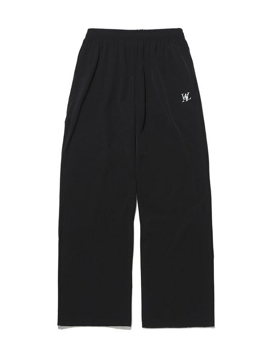 Wide nylon pants - BLACK