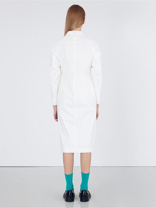 Layered Sleeve Dress_White