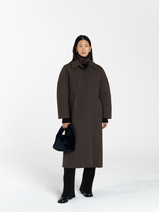ROUND SLEEVE LONG COAT (2COLORS)