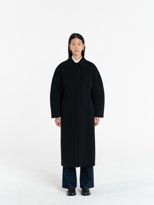 ROUND SLEEVE LONG COAT (2COLORS)