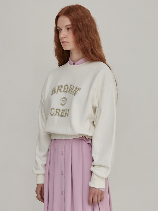 Crop sweatshirt - Ivory