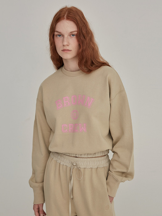 Crop sweatshirt - Ivory