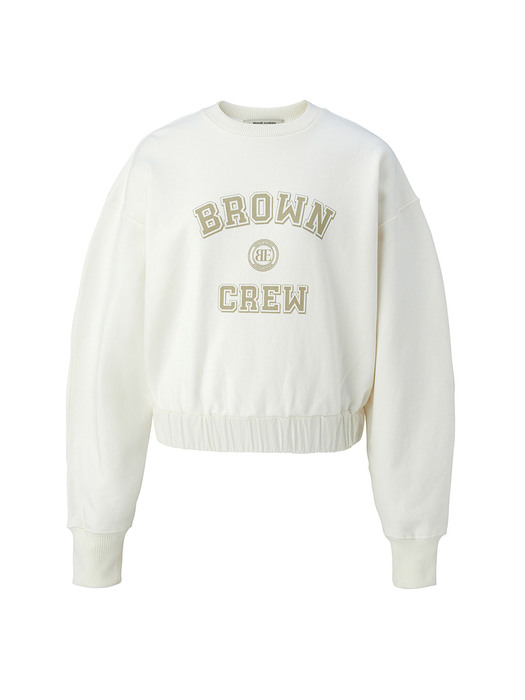 Crop sweatshirt - Ivory