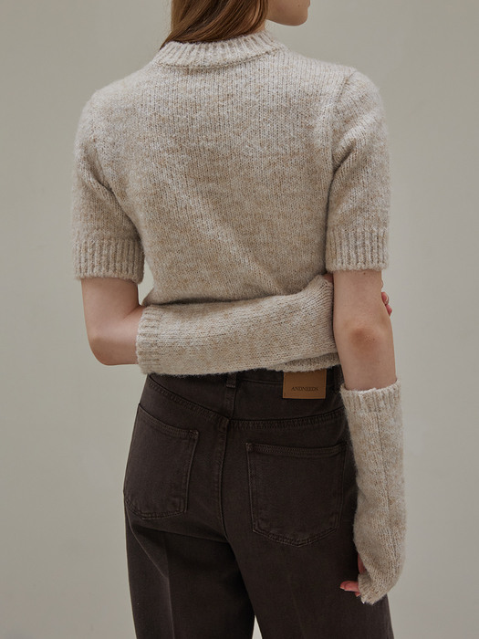Warmer short sleeve knit (beige)