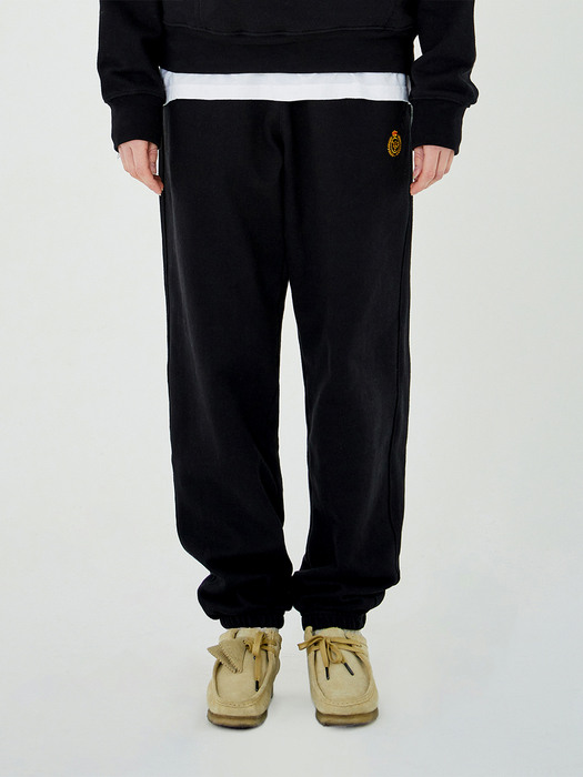 MARITHE CREST LOGO SWEATPANTS black