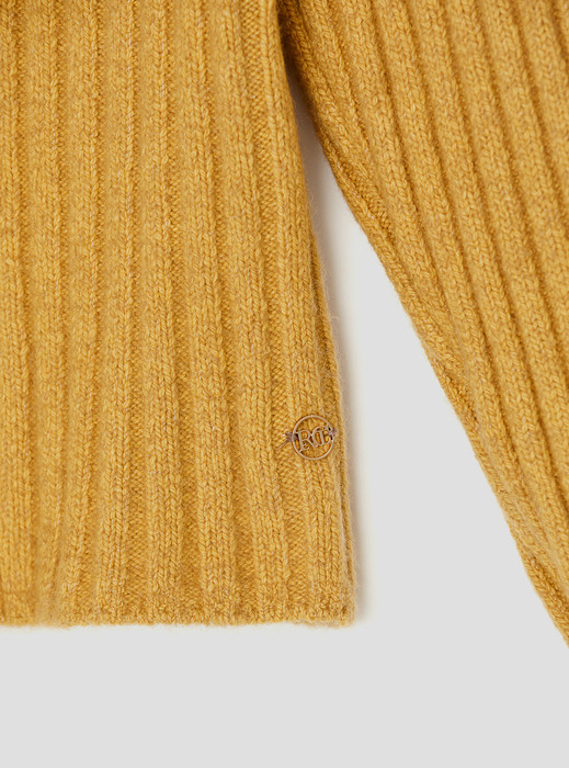 RECYCLE ECO RIBBED CARDIGAN (VINTAGE YELLOW)