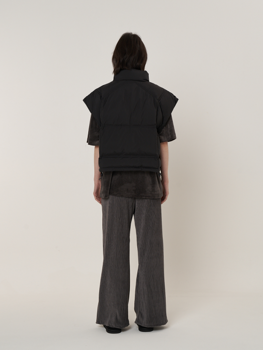 Reversible vest padding , black mix 
