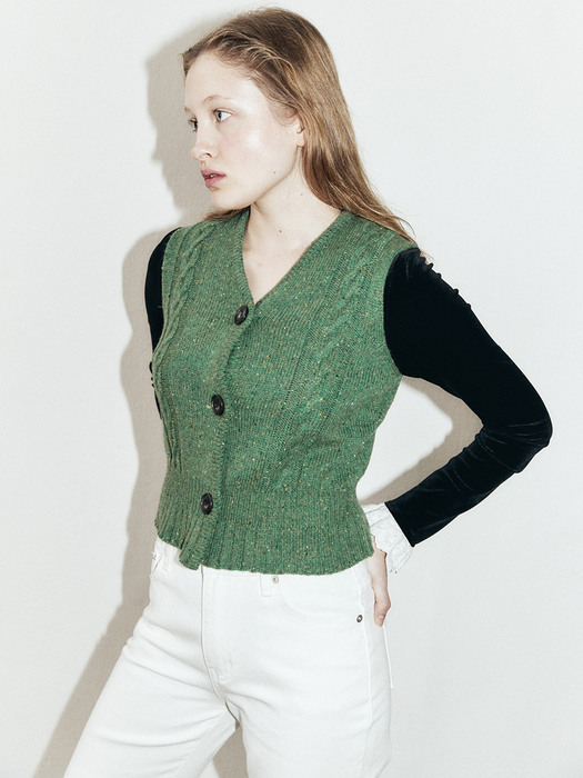 Homework Knit Vest (FOREST)