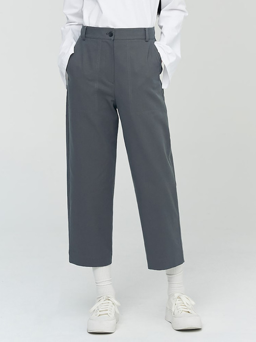 Signature Slim Straight Cotton Pants  Ash(KE2121M024)