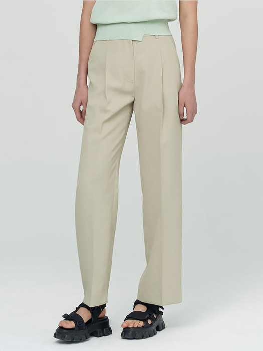 Signature Semi Wide Pants  Beige  Camel(KE2321M03A)