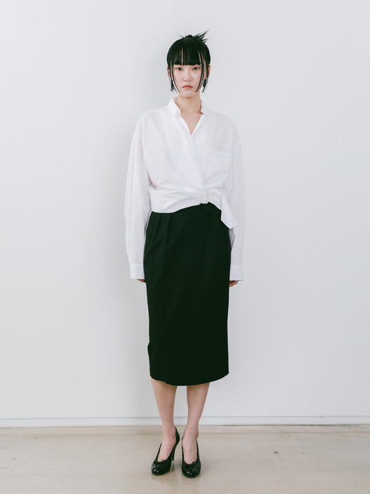 Black Mid-Length Skirt (JVSK101)