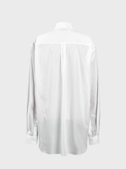 silky cotton shirt_white