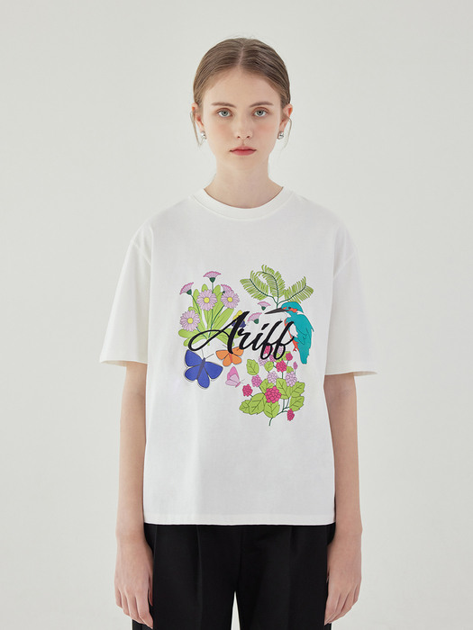 Floral A-T-shirt_IVORY