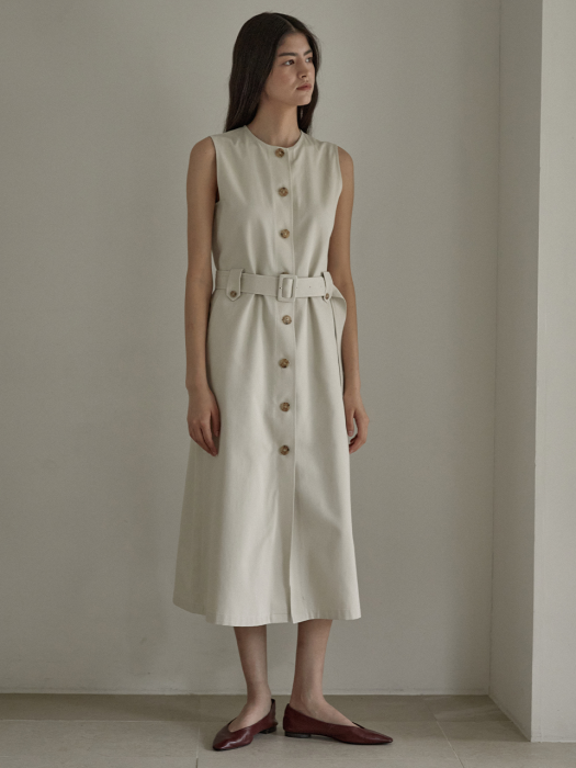 Rachel Trench Dress_Ecru