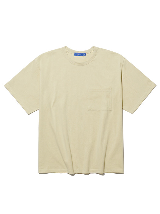 HEAVY COTTON OVER POCKET S/S TEE LIGHT LIME