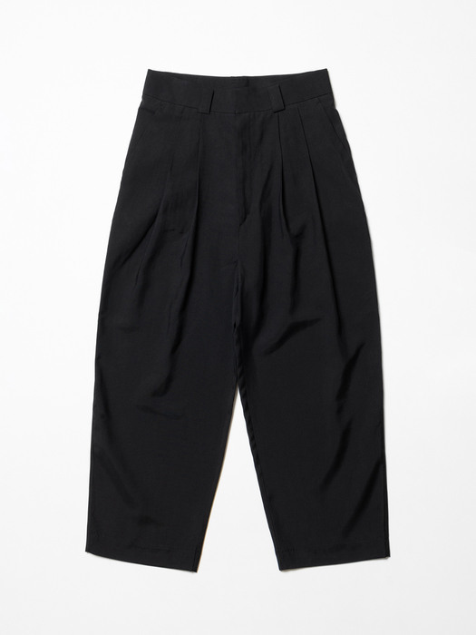 Lyocell Wide-leg Long pants Black
