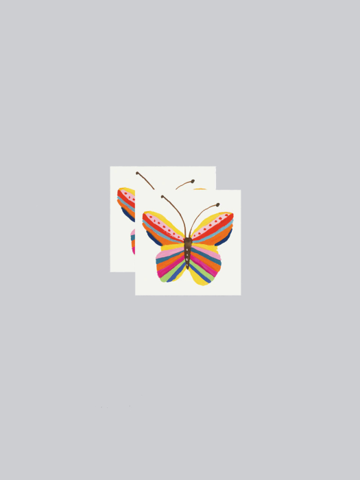 Rainbow Butterfly 타투스티커 페어 2매