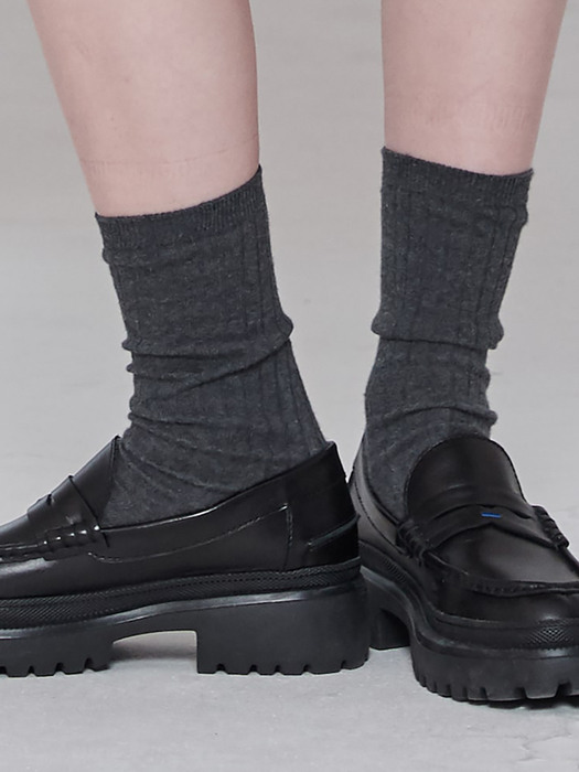 Midi Ribbed Socks 3 Set  Dark Grey (KE28KTM014)
