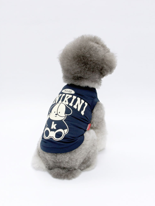 HELLO KINI DOG MESH SLEEVELESS-NAVY(슬리브)