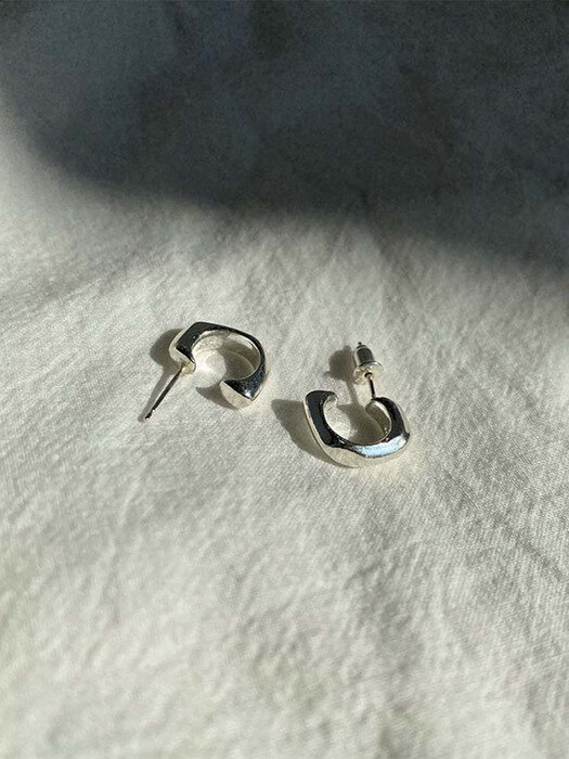 [925 silver] Deux.silver.139 / dur earring