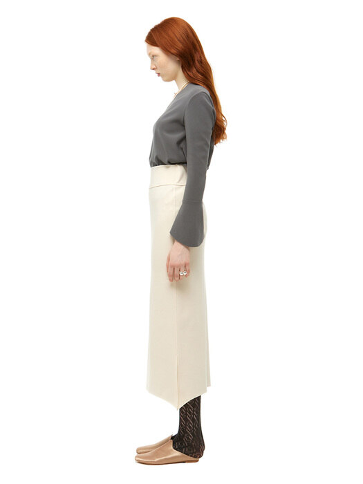 Signature Arch Long Skirt_Ivory