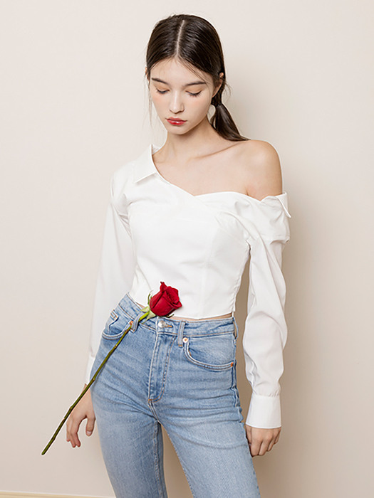 Ines shirts bustier (White)