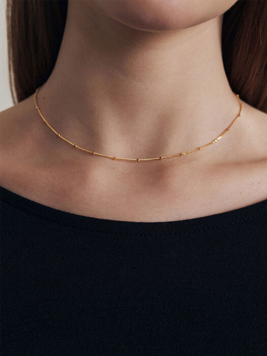 drop point slim necklace - 2 color