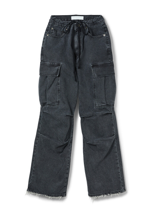 POCKET DENIM PANTS CHARCOAL