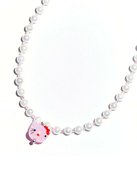 KiTTY CHU PiNK BEADS PEARL NECKLACE #79