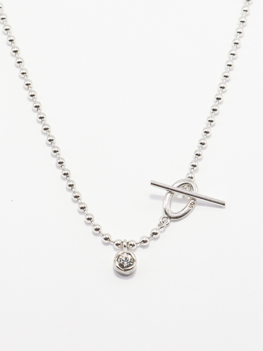 Stilla T-Obar Silver Necklace In392 [Silver]