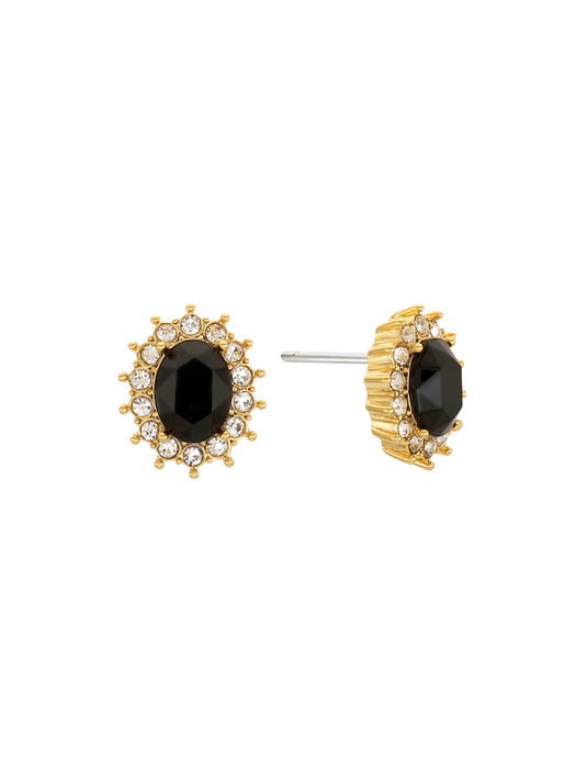 Black Oval Stone Earrings_VH229DEA015B
