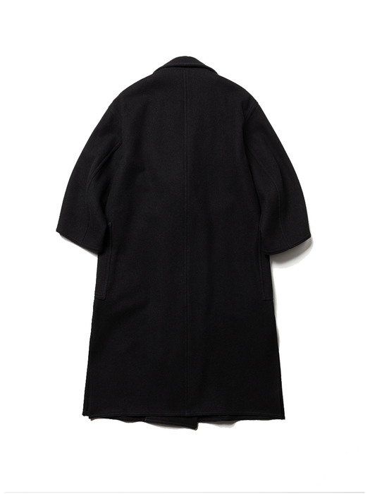 LONDON TRADITION Slit Oversize Ladies Chester Coat - Black 6999