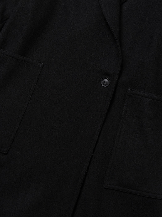 LONDON TRADITION Slit Oversize Ladies Chester Coat - Black 6999
