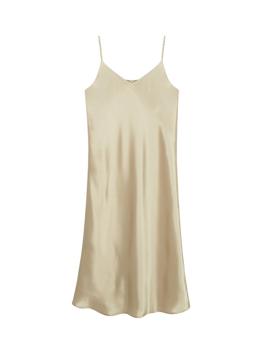 clay slip dress - beige