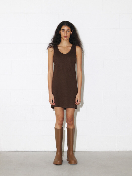 Root mini dress (brown)